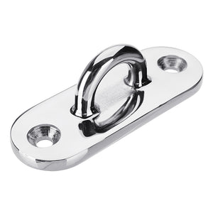 88mm 316 Stainless Steel Oblong Pad Eye Plate Staple Ring Hook