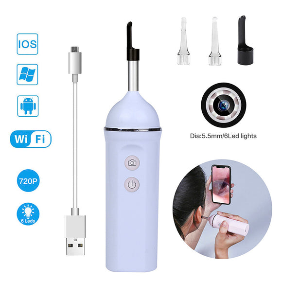 Dental 720P HD WiFi Wireless Intraoral Borescope Oral Camera for iPhone Android