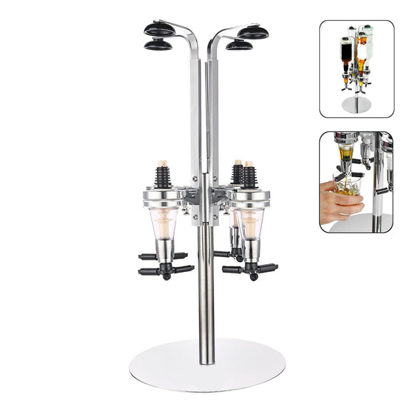 4 Head Bar Wine Juice Alcohol Liquor Cocktail Beer Pourer Bottle Shot Dispenser Wine Decanter