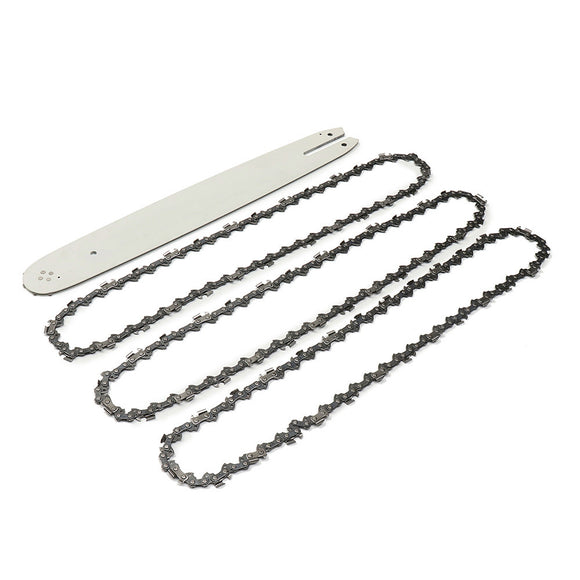 16 Inch Chain Saw Guide Bar with 3pcs Chains for STIHL 009 012 021 E180 MS180 MS190 MS250