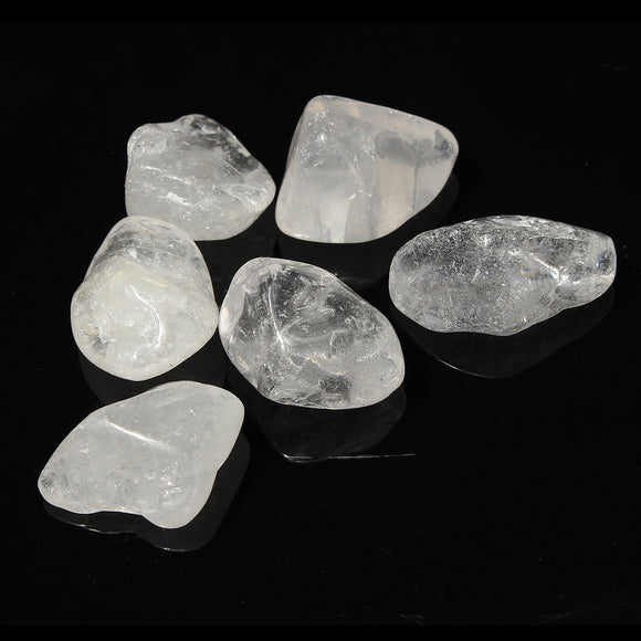 6pcs Transparent Clear Crystal Quartz Healing Stone Decoration DIY