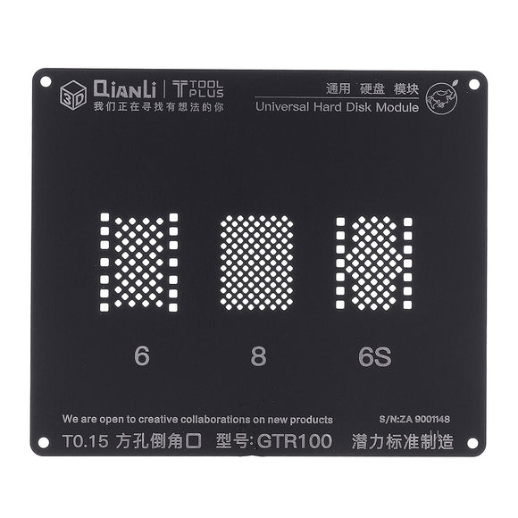 GTR100 3D BGA Reballing Stencil Hard Disk Logic Module BGA Reballing Repair Tool for iPhone 5 5S 6 6S 7G 7Plus 8 8P
