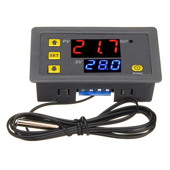 W3230 AC110V-220V 20A LED Digital Temperature Controller Thermostat Thermometer Temperature Control Switch Sensor Meter