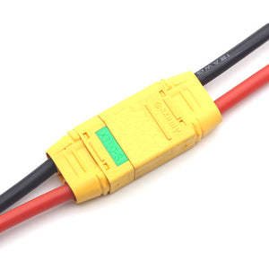 A Pair of Amass Anti Spark XT90-S Plug Connector Male Female Set With 12AWG Cable