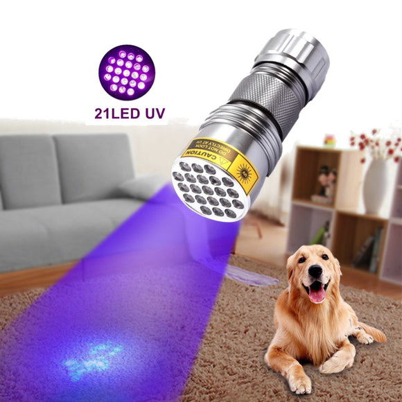 XANES U03 21LEDs 400nm Violet UV LED Flashlight Fluorescence Sterilization Banknote Detection Pen