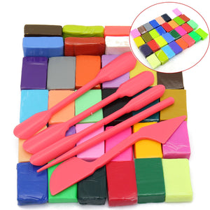 Baby Kids 3D Soft Handicraft Colourful DIY Oven Bake Polymer Clay Block Modelling Moulding Plasticine Tools Set