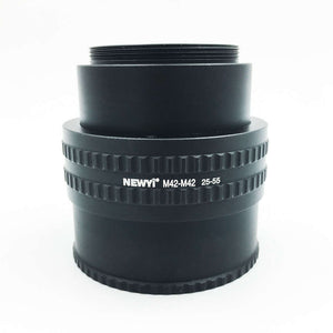 NEWYI M42-M42 Mount Lens 25-55MM Adjustable Focusing Helicoid Macro Tube Adapter Tube Ring