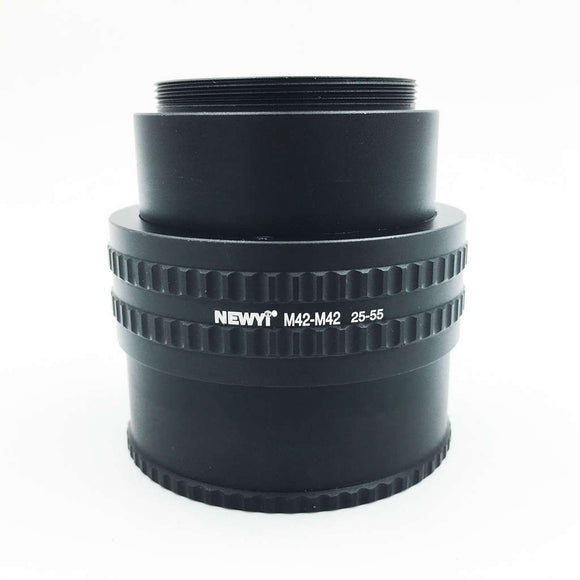 NEWYI M42-M42 Mount Lens 25-55MM Adjustable Focusing Helicoid Macro Tube Adapter Tube Ring