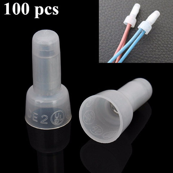 Excellway WC01 100pcs Terminals Pressure Line Cap Wire Connector Wiring Connector Cap