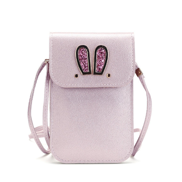 Women Lovely Rabbit 6.0 Inches Phone Bag Touch Screen Crossbody Bag Shoulder Bag