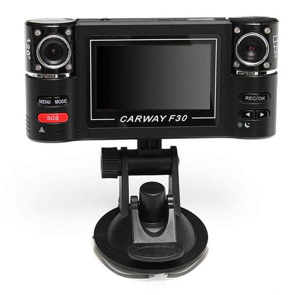 2.7 HD 1080P Car Dual Lens Dash DVR Video Recorder Night Vision Camera Rear Cam