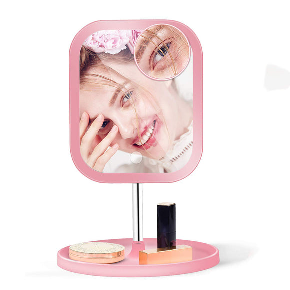 DIGOO DG-TBM 52 LED Touch Screen 3 Color Makeup Mirror 5X Magnifying Mirrors Hight / Lights Bright / 360 Adjustable USB Or Batteries Use
