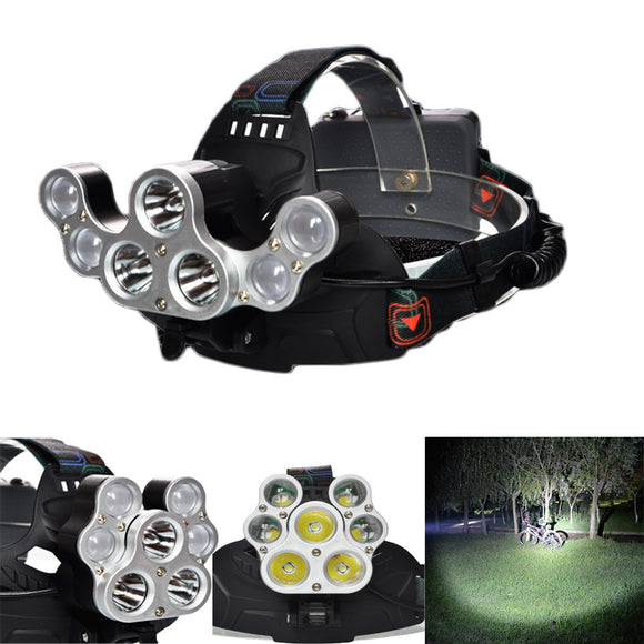 XANES 2500LM 3T6+4XPE 4 Switch Modes USB Charging 90 Rotation Deformation Bicycle Headlamp