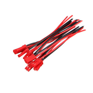 Excellway 20pcs 2 Pins JST Male Connector Plug Cable Wire Line 110mm 22AWG
