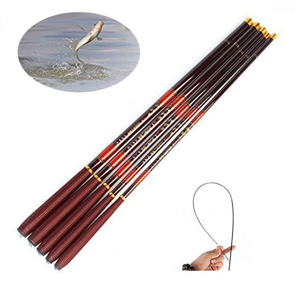 ZANLURE High Carbon Fiber 3.6-7.2M Ultra Hard Telescopic Fishing Rod Reel Combo Sea Fishing