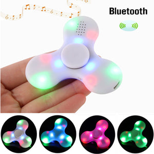 ECUBEE Bluetooth Hand Spinner Chargeable Music LED Fidget Spinner Finger Focus Reduce Stress Gadget