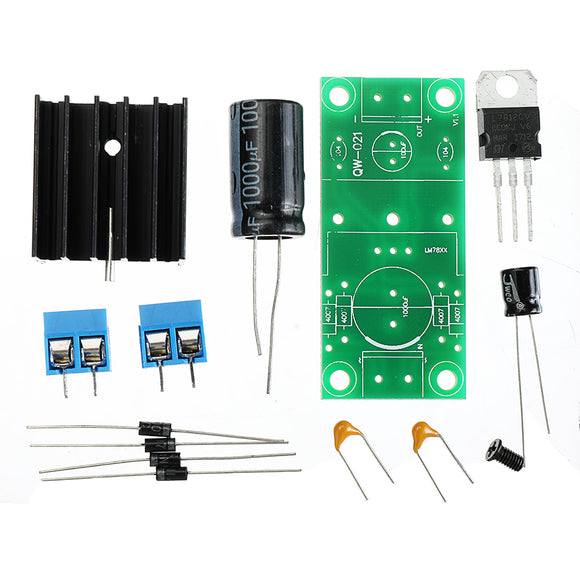 Rectifier Filter Power PCB Board Kit Single Power Rectifier Filter Board Circuit Board 12V Full Set of Parts