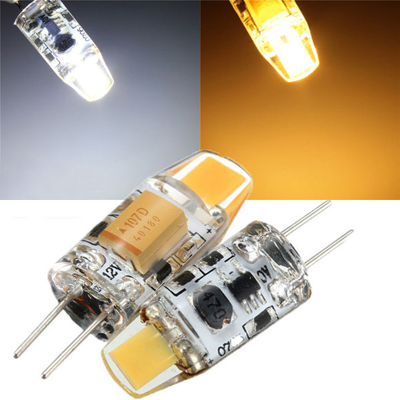 G4 1W COB Filament LED Spotlight Bulb Lamp Warm/Pure White AC/DC 10-20V