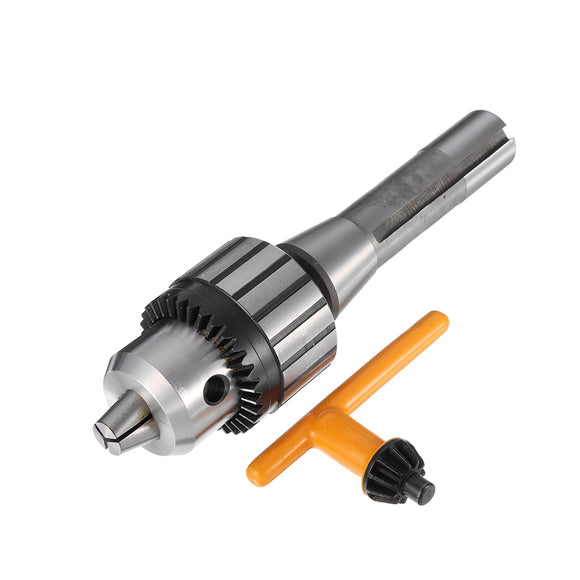 Drillpro R8 B16 Heavy Duty Lathe Drill Chuck 13mm Capacity with R8 Shank Precision Integrated with Key Whrench