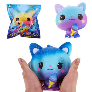 Vlampo Squishy Jumbo Kitten Holding Ice Cream 15CM Licensed Slow Rising