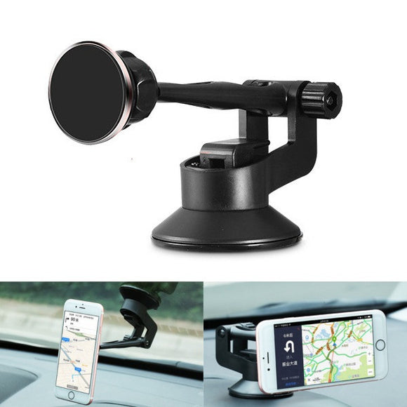 ABS Aluminum Alloy Suction Cup Magnetic Absorb Car Navigation Phone Holder