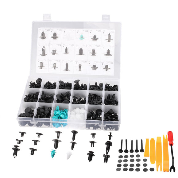 299Pcs Car Rivet Clips Push Retainer Pin Trim Assortments Kits with Remove Tool
