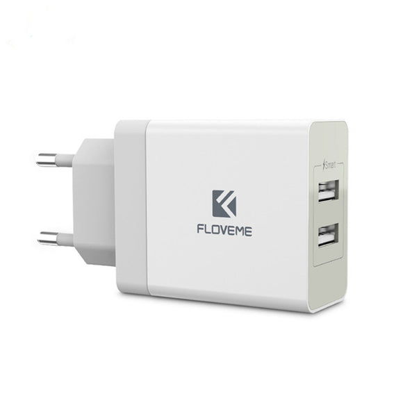 FLOVEME 3.4A Dual USB Fast Travel Wall Charger For iPhone X 8Plus  OnePlus 5 Xiaomi Mi6 Mix 2 S8