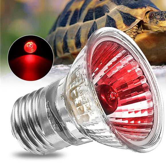 AC220V E27 75W Amphibian Bird Snake Heat Reptile Bulb Light Red Heating Lamp