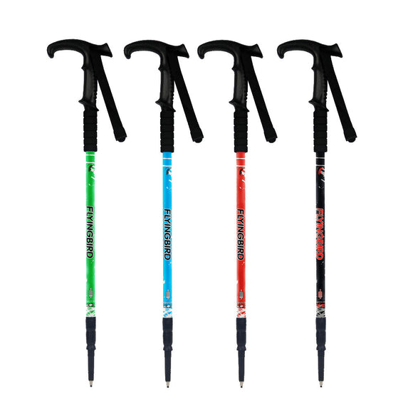 Flying Bird Fz6 Aluminum Alpenstocks Ultralight Shock Absorption Adjustable Climbing Hiking Sticks
