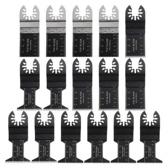 16pcs Universal Saw Blades Oscillating Multitool for Fein Bosch Porter Dewalt