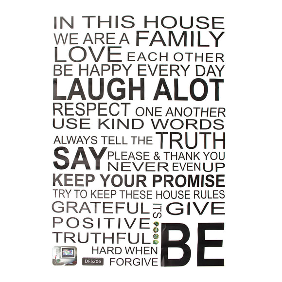 Removable Vinyl Decal Art Mural Family Home Living Room Decor Quote Wall Sticker