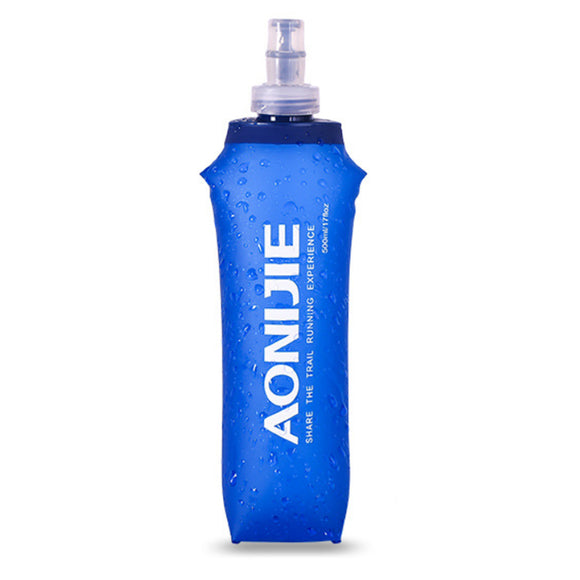 AONIJIE 500ML Folding Water Bottle Portable Outdoor Sports Cycling Hiking Climbing Soft Kettle