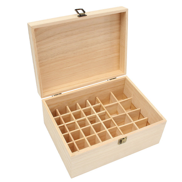38 Grids Wooden Bottles Box  Storage for Essential Oil 10ml-100ml