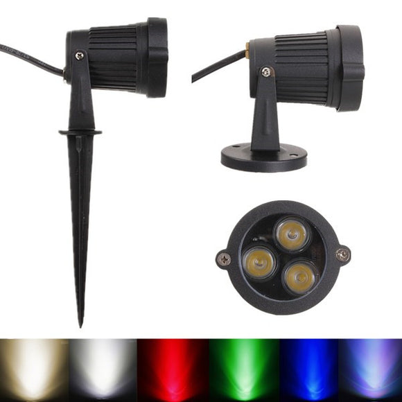 6W LED Flood Spot Lightt With Rod For Landscape Garden IP65 AC 85-265V