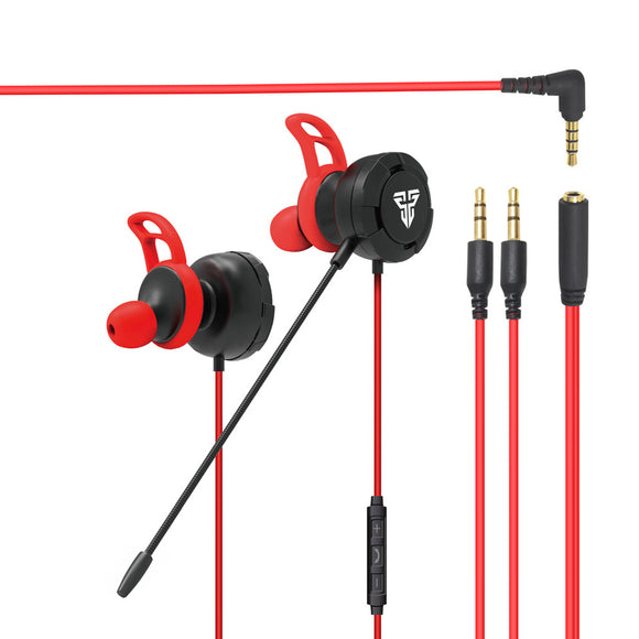 FANTECH EG1 L-Type 3.5mm Plug with Dual Microphone Wired Control Gaming Earphone For E-Sport PC Computer
