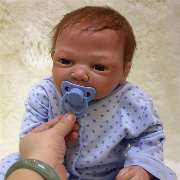 Lifelike 20'' Reborn Baby Handmade Soft Vinyl Newborn Doll Accompany Baby Toys