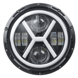 7inch Waterproof Motorcycle Headlight Round LED Projector"