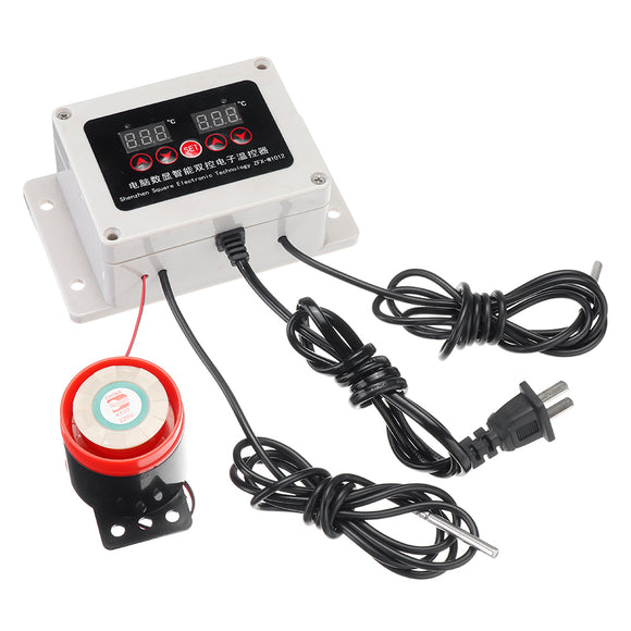 ZFX-W1012 -40 to 300 Intelligent Temperature Sensor Alarm High Temperature Low Temperature Over Temperature Alarm Temperature Controller for Oven Breeding Incubation