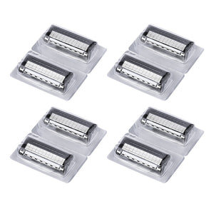 Minleaf ML-HR Men's Razor Blade Refills 5-Layers for Sensitive Skin with Precision Trimming, 8 Count Air-tight Package