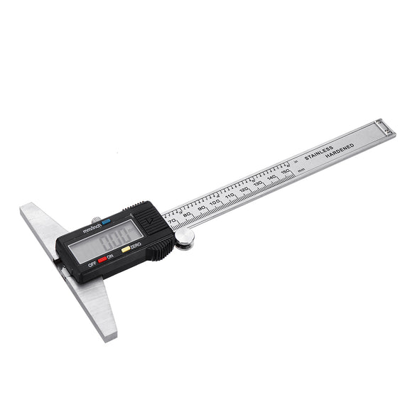 Drillpro 0-150mm Stainless Steel Electronic Digital Depth Vernier Caliper LCD Vernier Caliper Gauge Measuring Tool