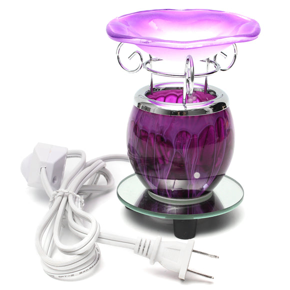 Purple Electric Scented Oil Warmer Lamp Wax With Bulb Burner Fragrance Lamp Diffuser