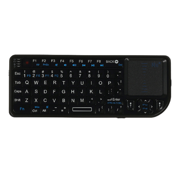 Rii Mini V3 White Backlit 2.4G Wireless Mini Keyboard Touchpad Airmouse Presenter Pointer