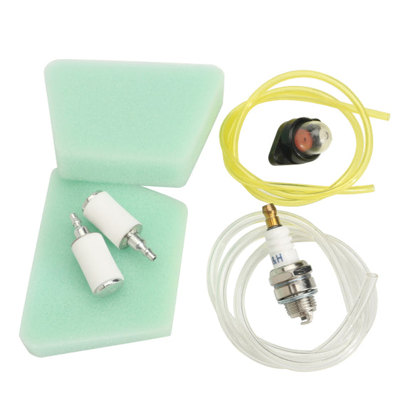 Primer bulb Fuel Line Filter & Spark Plug Kits For Poulan 222 262 1900 1950 1975 2025