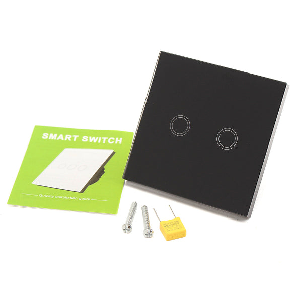 Crystal Touch 2 Ring LED Wall Samrt Switch Panel White/Black/Gold