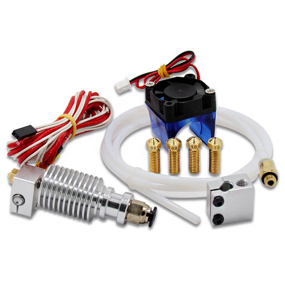 V6 J-head Extruder 1.75mm Volcano Block Long Distance Nozzle Kits With Cooling Fan For 3D Printer