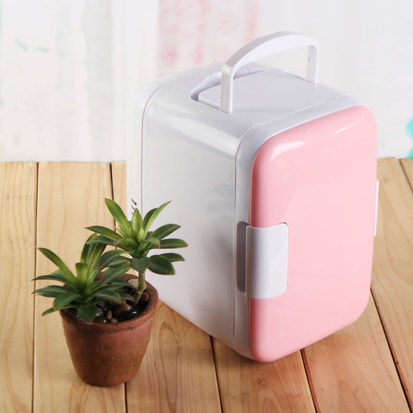 4L 48W Blue White Pink Portable Mini Car Home Refrigerator