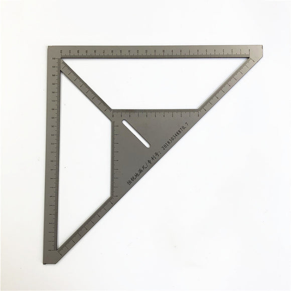 35cm Angle Ruler Metric Aluminum Alloy Triangular Measuring Ruler Woodwork Speed Square Triangle Angle Protractor