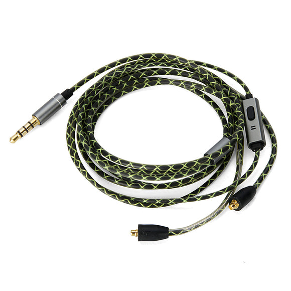 LEORY Replaceable Audio Cable 3.5mm For SHURE SE215/315/425/535/UE900 Earphone Wire Control With Mic