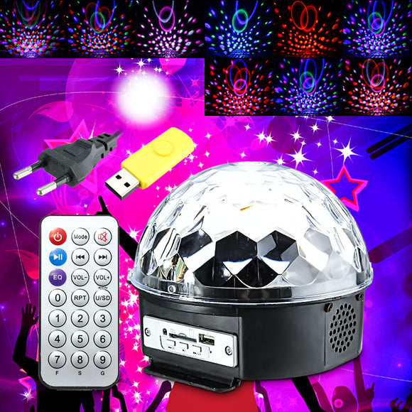 18W LED RGB Crystal Magic Ball Disco  Party Effect Digital Stage Light for Christmas Halloween