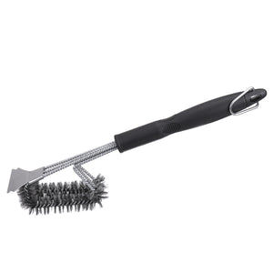 17'' BBQ Grill Brush Scraper Scrubber Barbecue Cleaning Tool Wire Kitchen Stainless Steel Cleaner